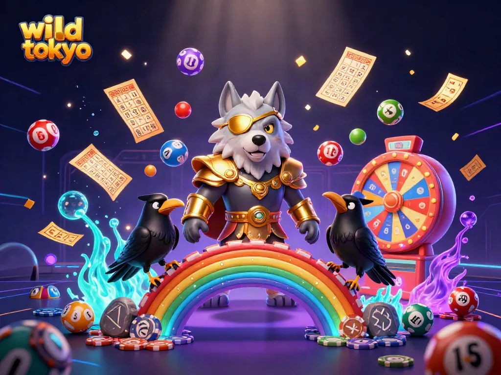 Experience thrilling gameplay with Wild Tokyo-themed casino elements, featuring prizes and dynamic balls.